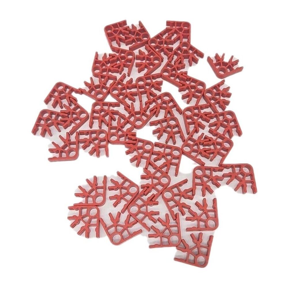 K'NEX Lot 42 Red 3-Way Connectors K'NEX Replacement Pieces Parts #90904 Standard